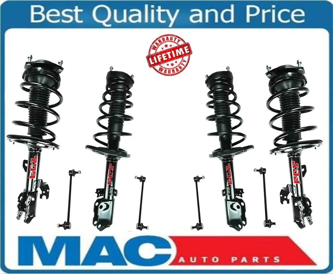 07-11 For Toyota Camry 4 CYL Front R Complete Strut Assembly Sway Bar Links