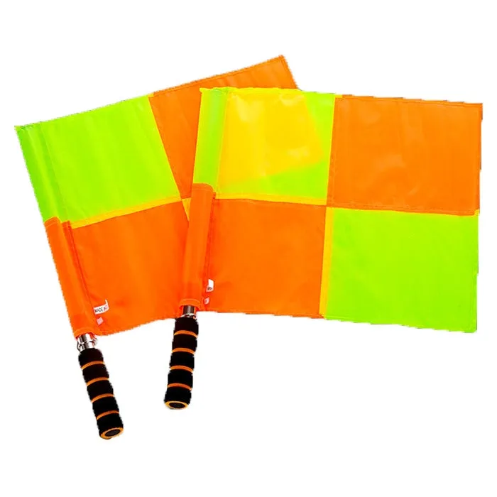 2 PCS Large Square Football Training Banners Flag Football Referee Patrol Flag