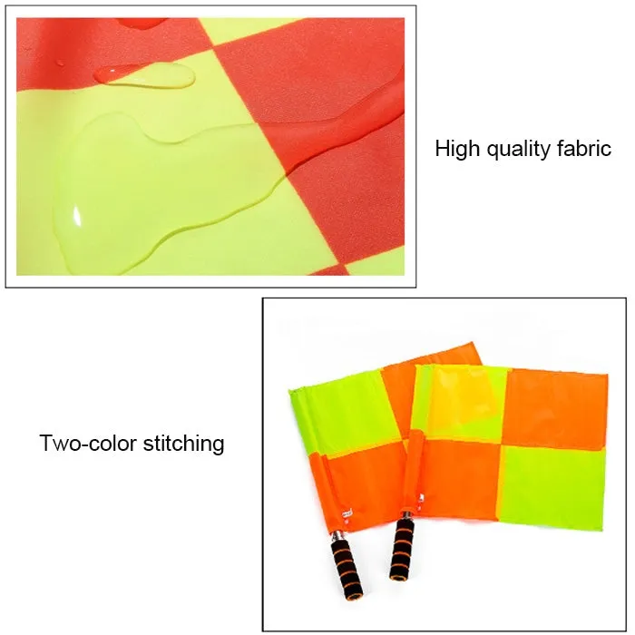 2 PCS Large Square Football Training Banners Flag Football Referee Patrol Flag