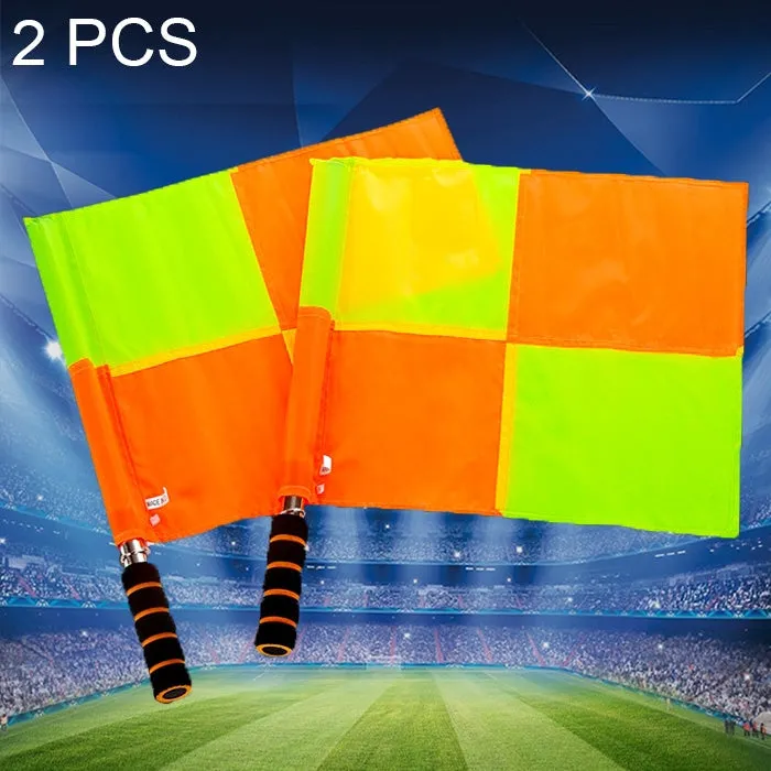 2 PCS Large Square Football Training Banners Flag Football Referee Patrol Flag