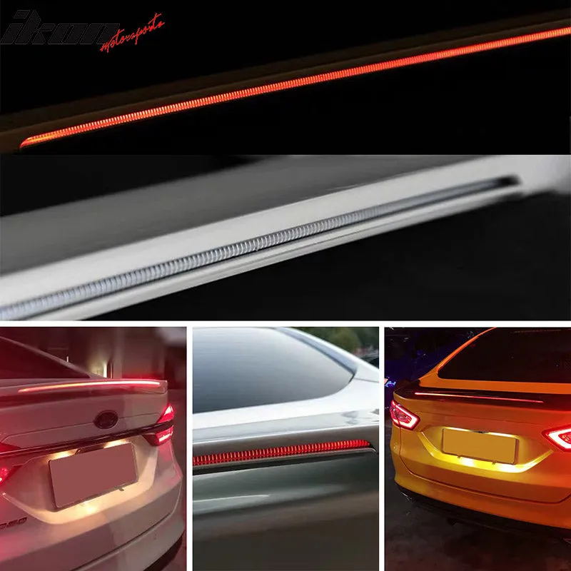 2013-2020 Ford Fusion Long LED Style Rear Trunk Spoiler Lip Wing ABS