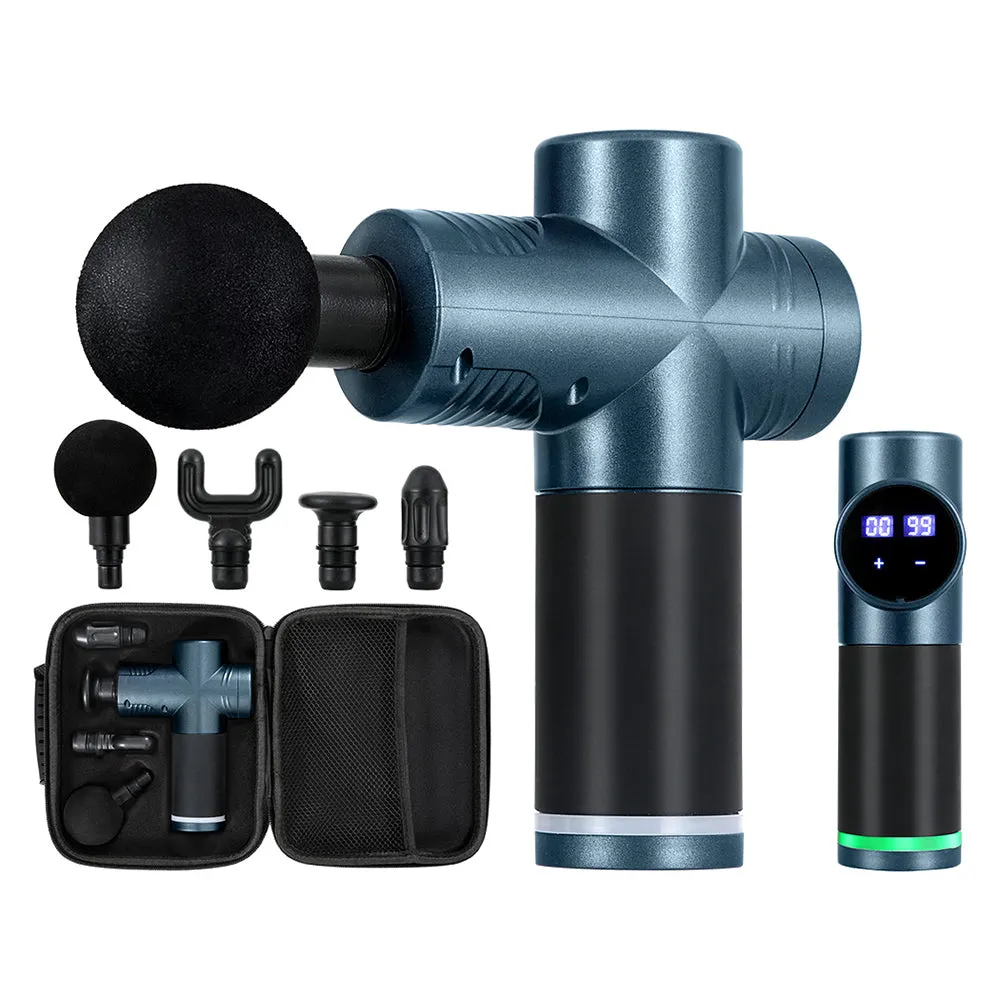 30-Speed High-Frequency Massage Gun 4 Heads - Everfit