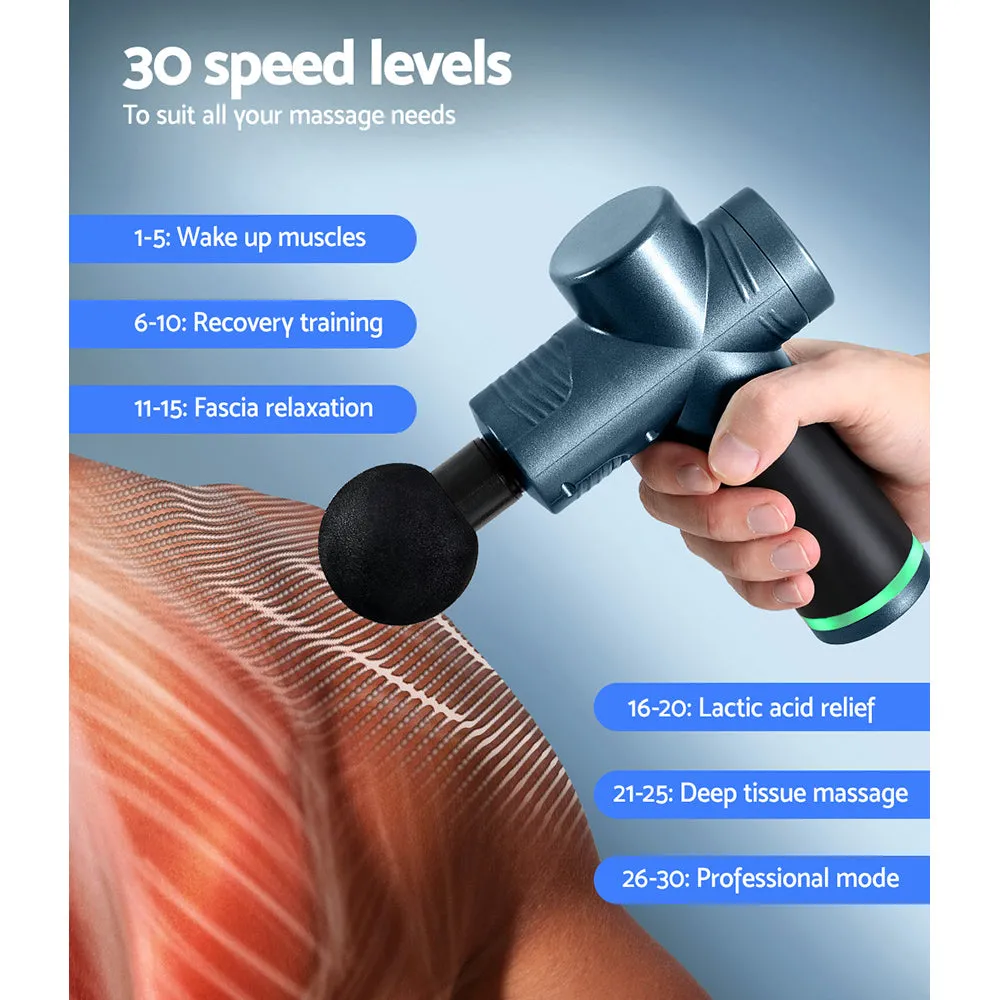 30-Speed High-Frequency Massage Gun 4 Heads - Everfit