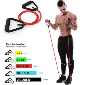 5 Levels Resistance Bands with Handles Yoga Pull Rope Elastic Fitness Exercise Tube Band