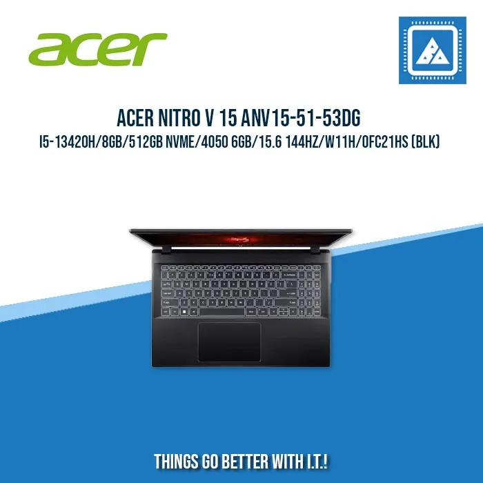 ACER NITRO V 15 ANV15-51-53DG I5-13420H/8GB/512GB NVME/4050 6GB | BEST FOR GAMING AND AUTOCAD LAPTOP