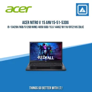 ACER NITRO V 15 ANV15-51-53DG I5-13420H/8GB/512GB NVME/4050 6GB | BEST FOR GAMING AND AUTOCAD LAPTOP