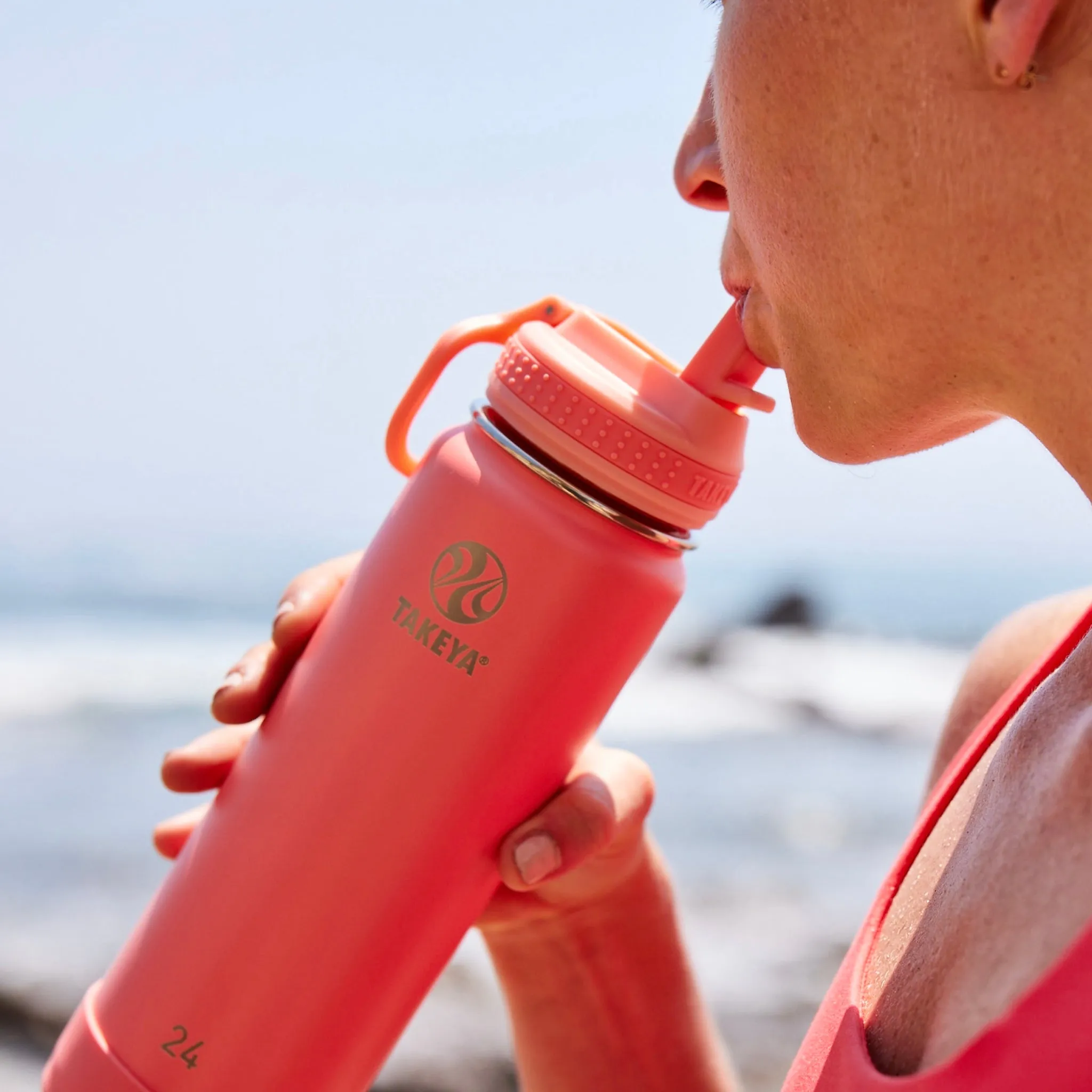 Actives Water Bottle With Straw Lid