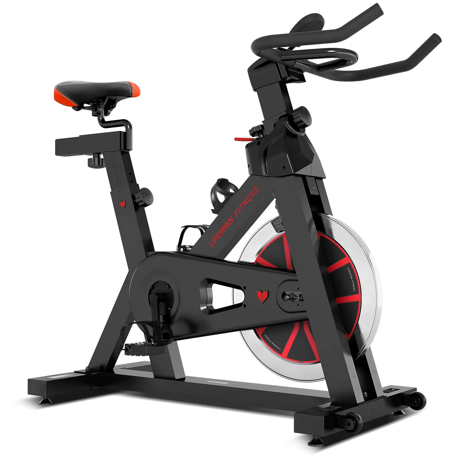 Adjustable Spin Bike w/ Heavy Flywheel, Racing Seat - Lifespan Fitness