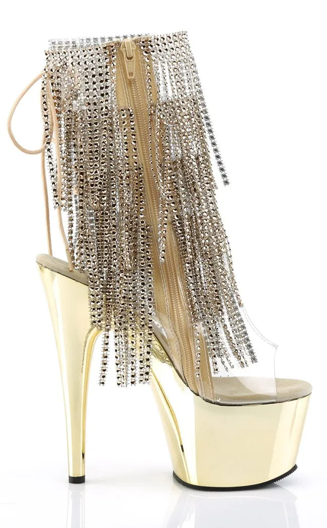 ADORE-1017RSF Gold Ankle Boots