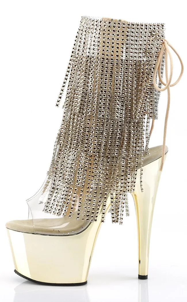 ADORE-1017RSF Gold Ankle Boots