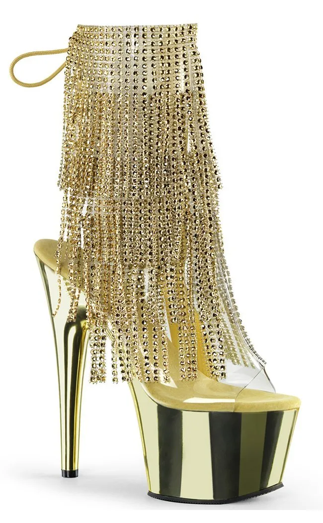 ADORE-1017RSF Gold Ankle Boots