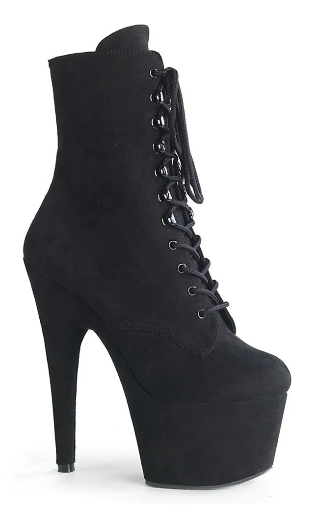 ADORE-1020FS Black Suede Ankle Boots [In Stock]