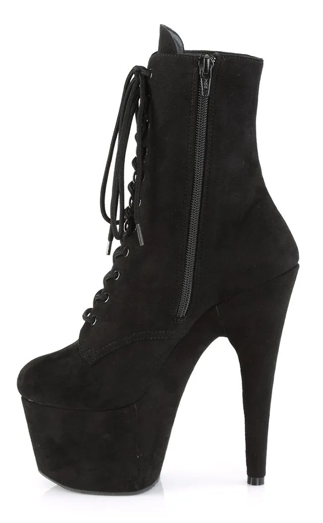 ADORE-1020FS Black Suede Ankle Boots [In Stock]