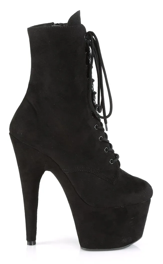 ADORE-1020FS Black Suede Ankle Boots [In Stock]