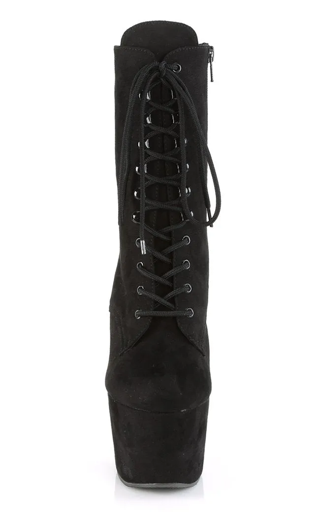 ADORE-1020FS Black Suede Ankle Boots [In Stock]