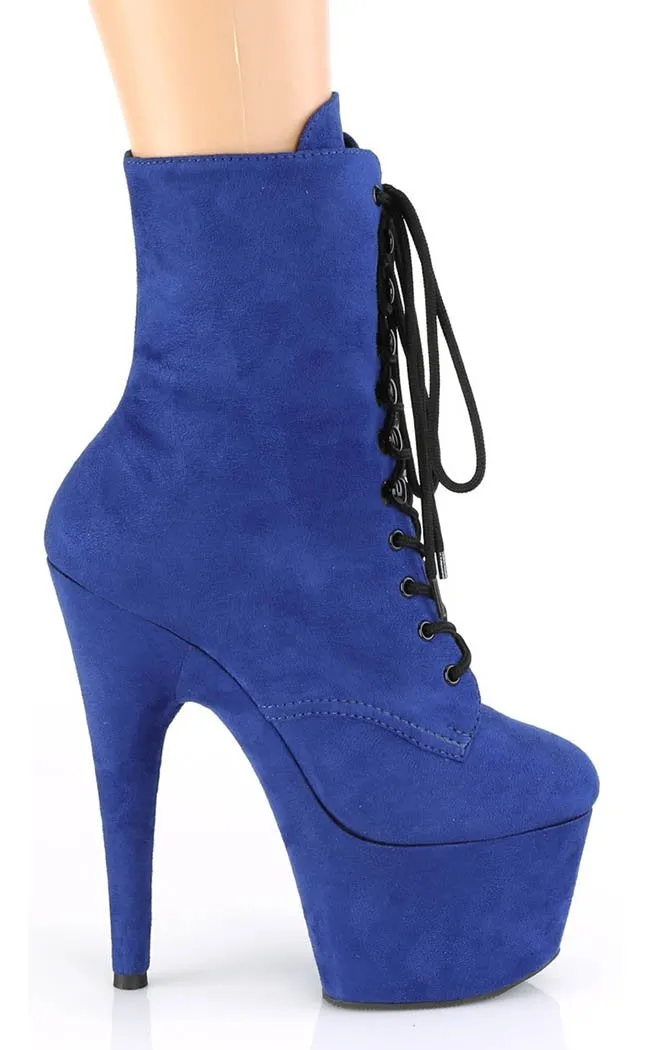 ADORE-1020FS Blue Suede Ankle Boots