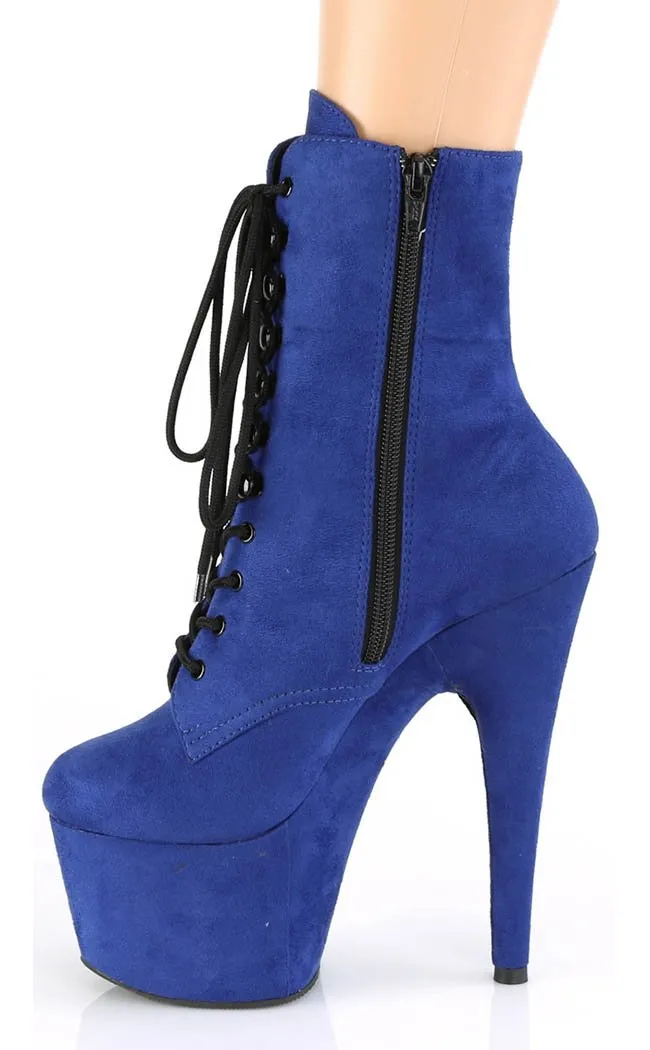 ADORE-1020FS Blue Suede Ankle Boots