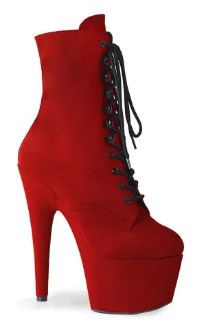 ADORE-1020FS Red Suede Ankle Boots