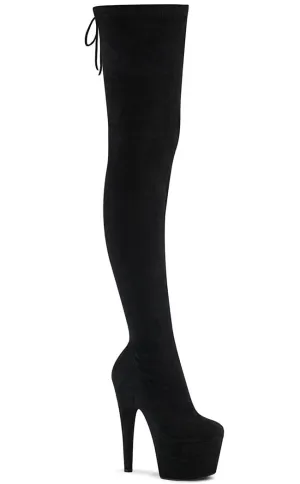 ADORE-3008 Black Suede Thigh High Boots