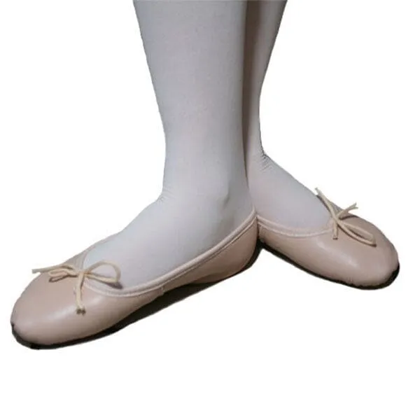 Adult Pink Leather Ballet Shoes