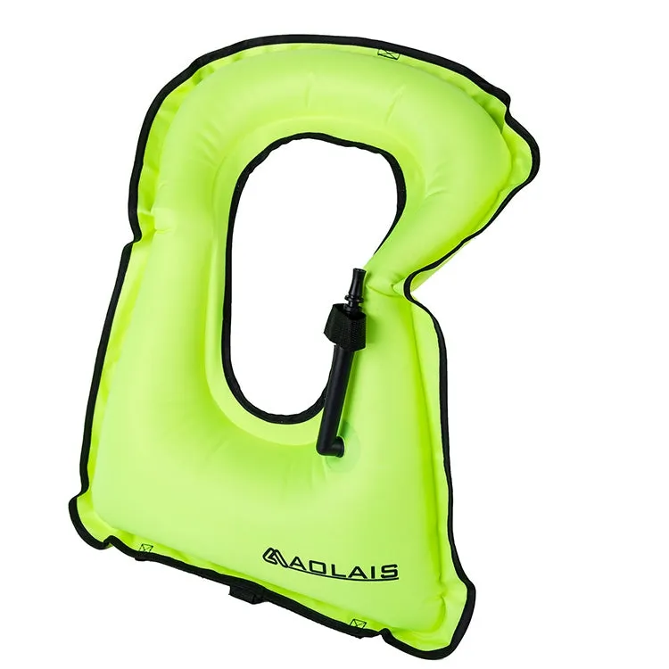 Adult Portable Snorkeling Buoyancy Inflatable Vest Life Jacket Swimming Equipment, Size:650*450mm (Green)