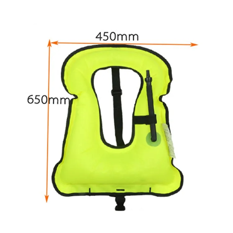 Adult Portable Snorkeling Buoyancy Inflatable Vest Life Jacket Swimming Equipment, Size:650*450mm (Green)