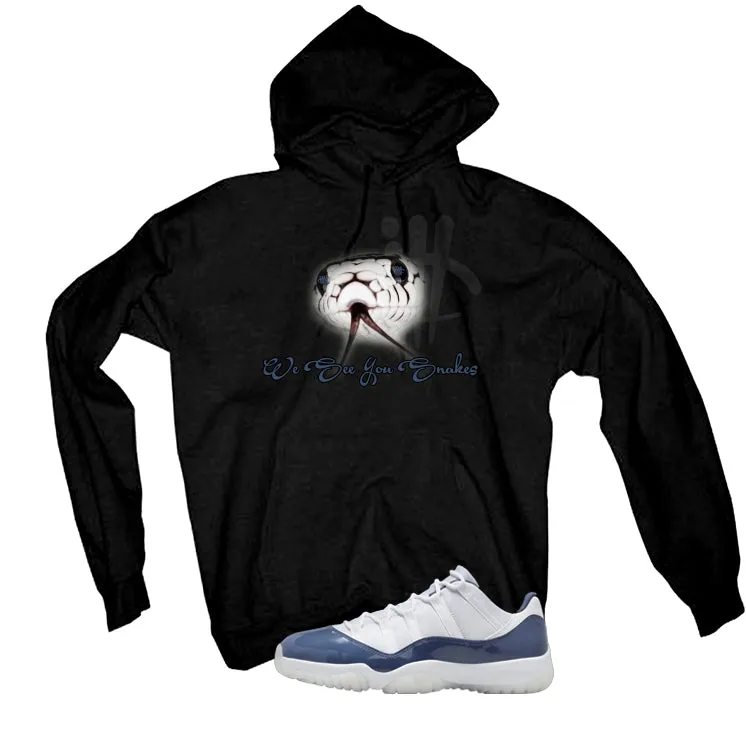 Air Jordan 11 Low Diffused Blue Black T-Shirt (We See You Snakes)| illcurrency