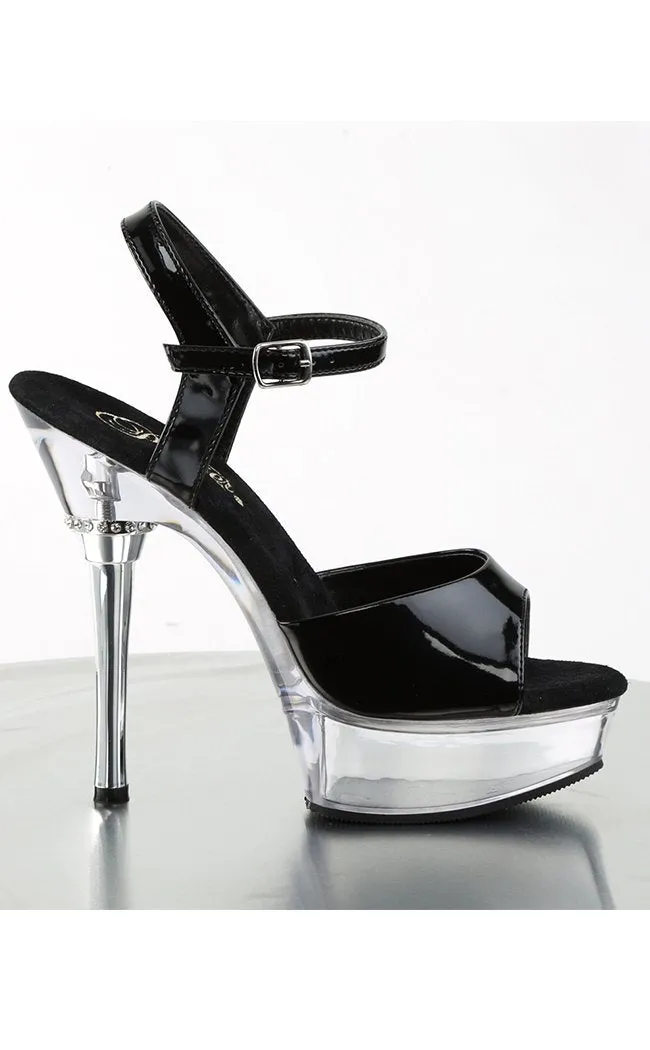 ALLURE-609 Black Patent & Clear Heels