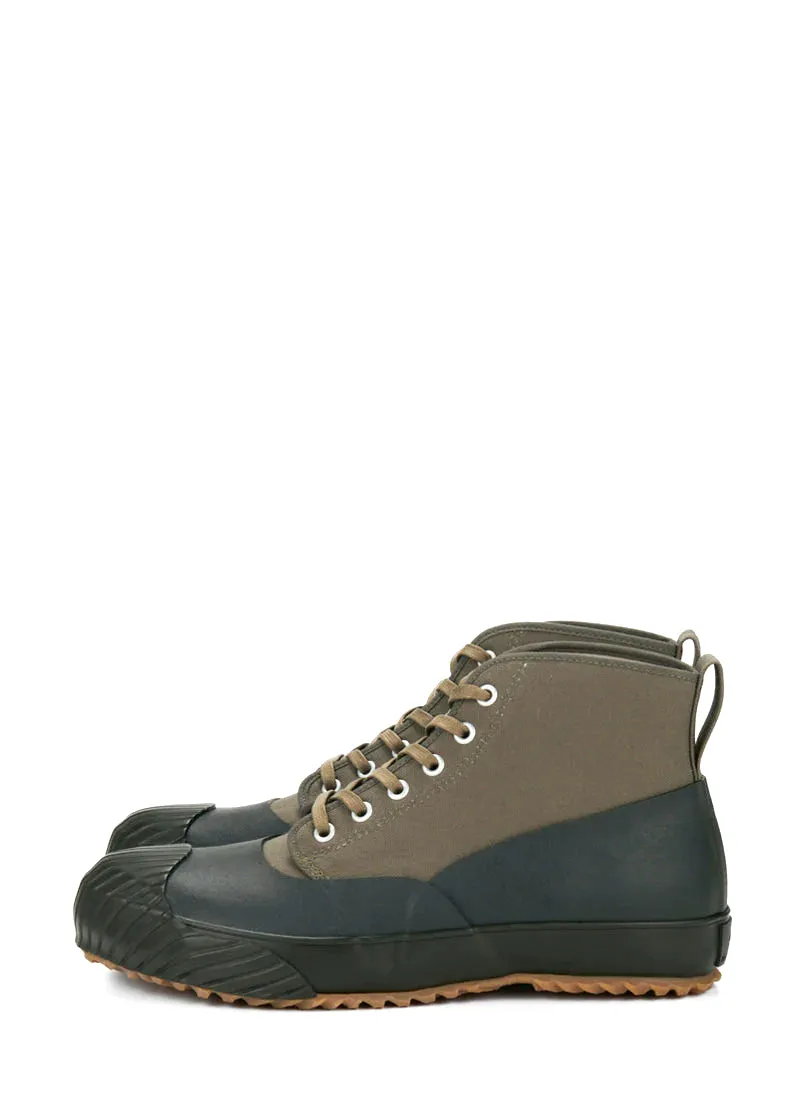 ALLWEATHER | Vulcanised Sole Sneaker Boot | Olive