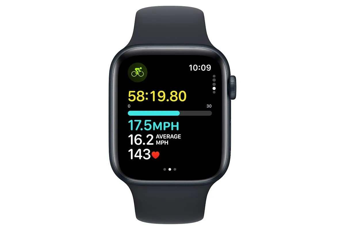 Apple Watch SE GPS | 44mm | Midnight Aluminium Case with Midnight Sport Band - M/L