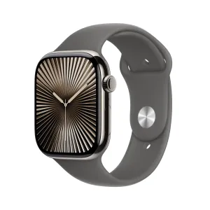 Apple Watch Series 10 GPS   Cellular 42mm Natural Titanium Case with Stone Grey Sport Band - S/M