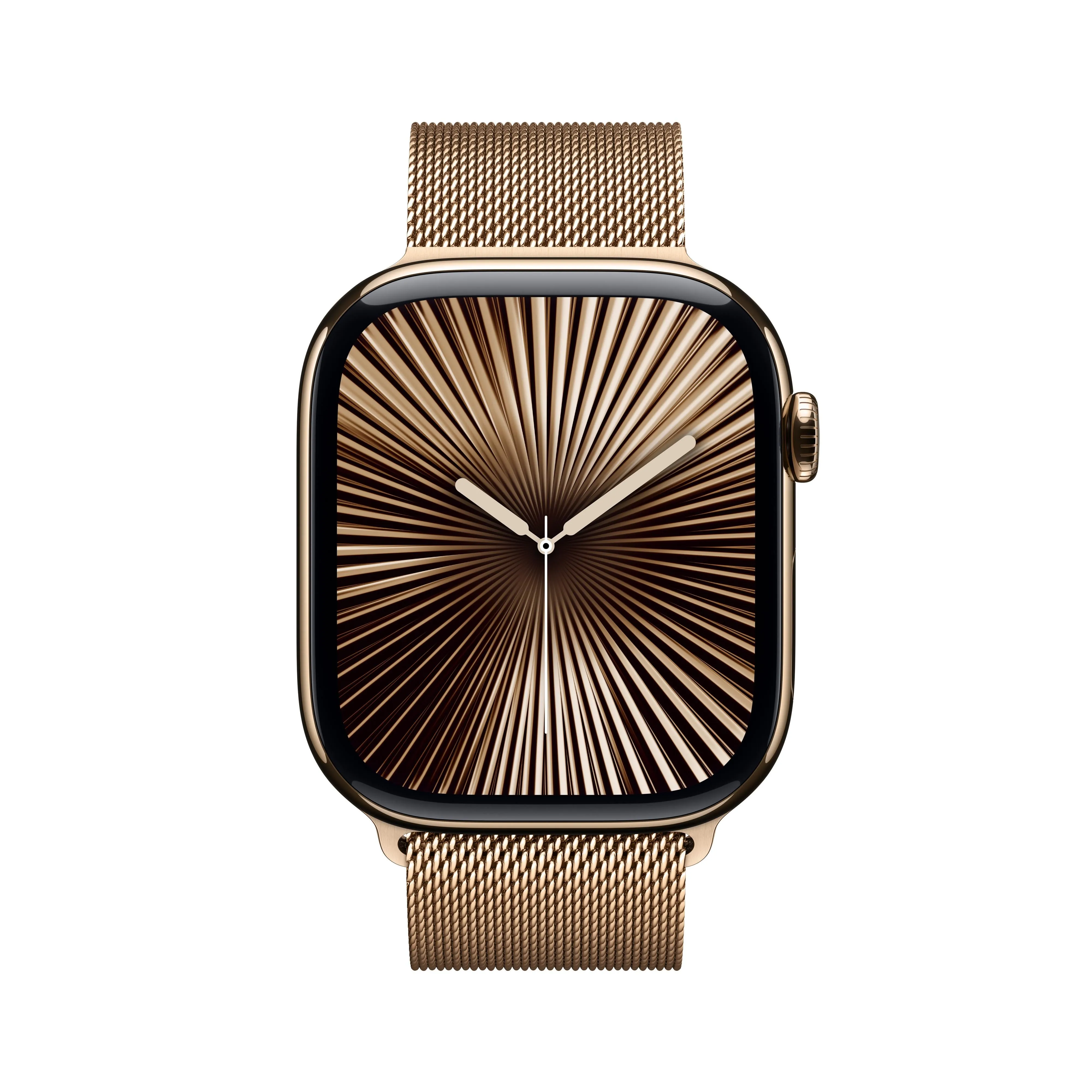 Apple Watch Series 10 GPS   Cellular 46mm Gold Titanium Case with Gold Milanese Loop - S/M