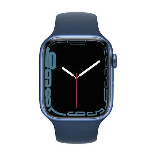 Apple Watch Series 7 41mm (GPS CELLULAR) Blue Aluminum Case with Abyss Blue Sport Band (MKHC3//A)