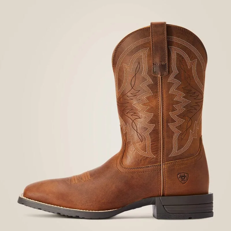 Ariat Men's - 12" Hybrid Ranchwork Leather Western Boot - Square Toe