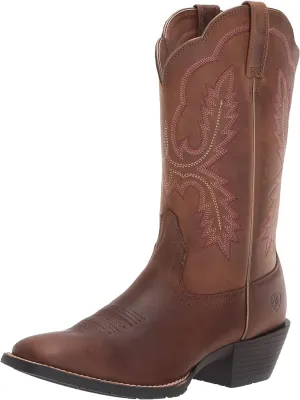 Ariat Women's Hybrid Rancher Western Boot, Distressed Brown