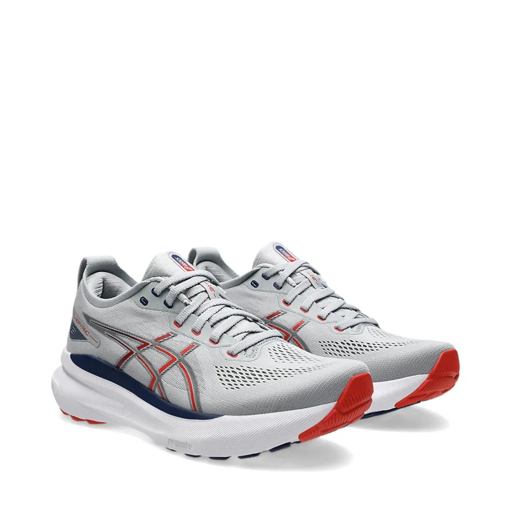 Asics Men's Gel-Kayano 31 Sneaker in Piedmont Grey/Fiery Red