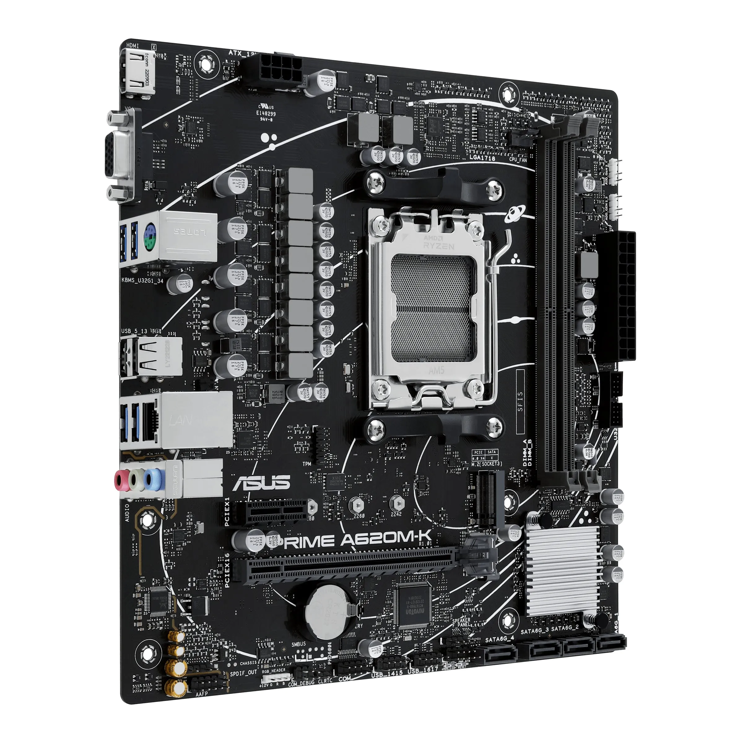 Asus Mainboard Prime A620m-K - Micro Atx - Socket Am5 - Amd A620