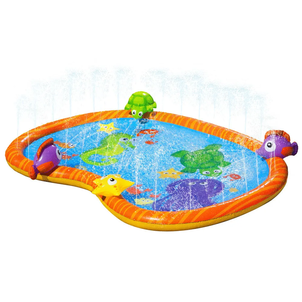 Banzai Jr. Sprinkle Friends Play Mat, 58 Inch Outdoor Water Toy