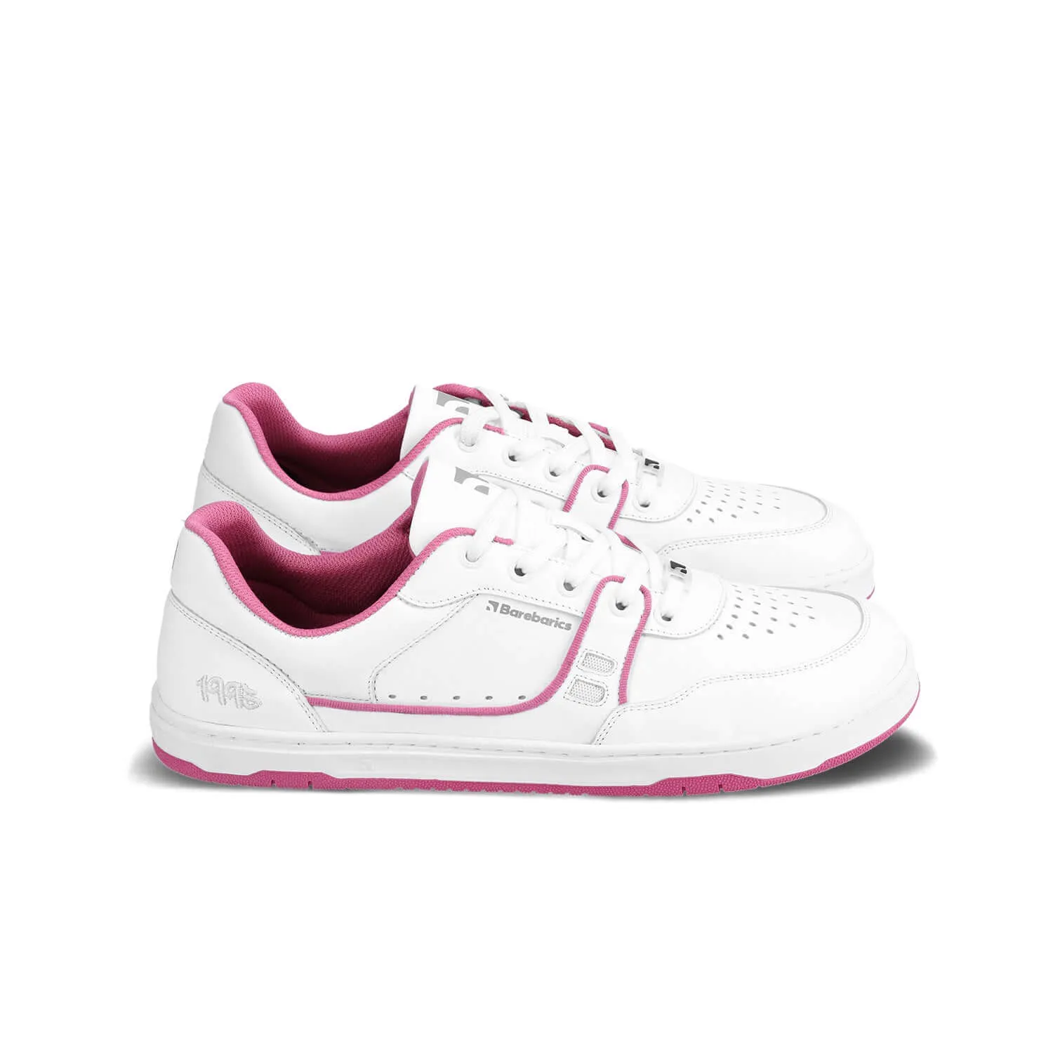 Barefoot Sneakers Barebarics Arise - White & Raspberry Pink