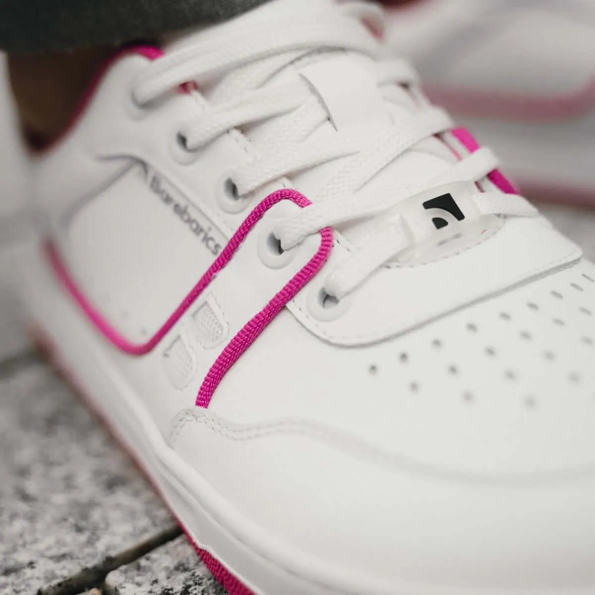 Barefoot Sneakers Barebarics Arise - White & Raspberry Pink