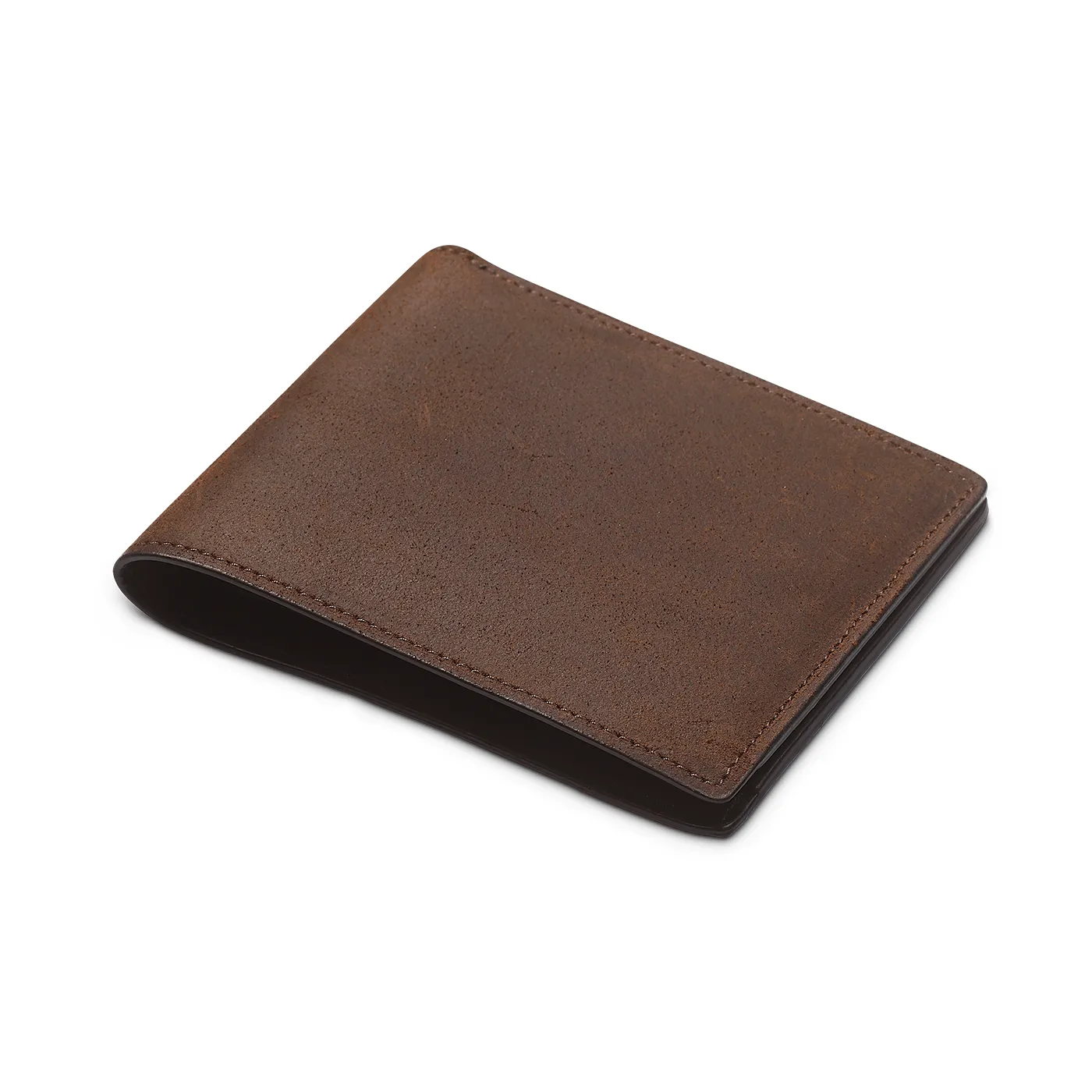 Billfold Wallet Dark Brown Rough-Out Suede