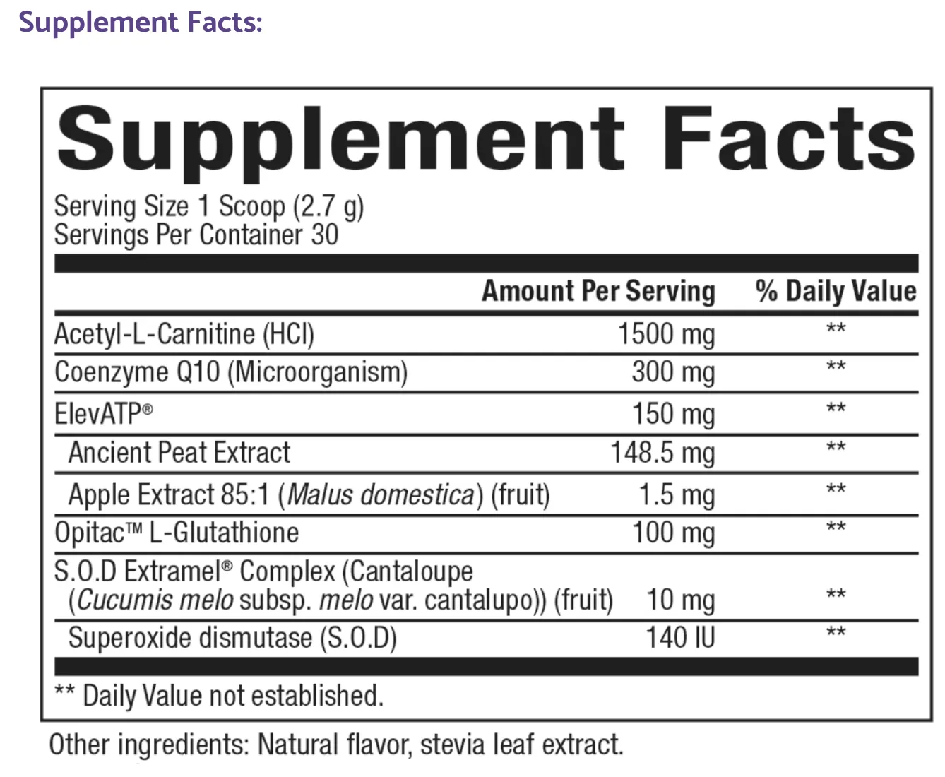 BioClinic Natural Mitochondrial Formula