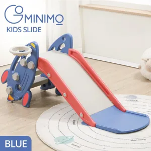 Blue Toddler Slide & Hoop, Safe, Robust, Easy Assembly - GOMINIMO