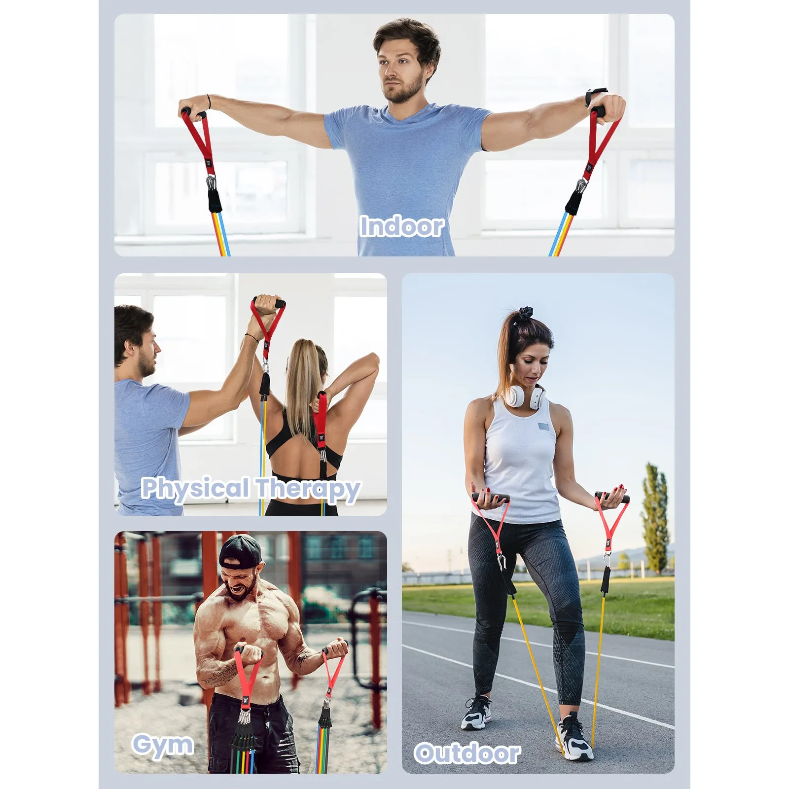 BOB AND BRAD Resistance Bands, Resistance Bands Set for Workout Stackable Up to