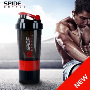 BPA Free Portable Protein Powder Fitness Sports Shaker Bottle