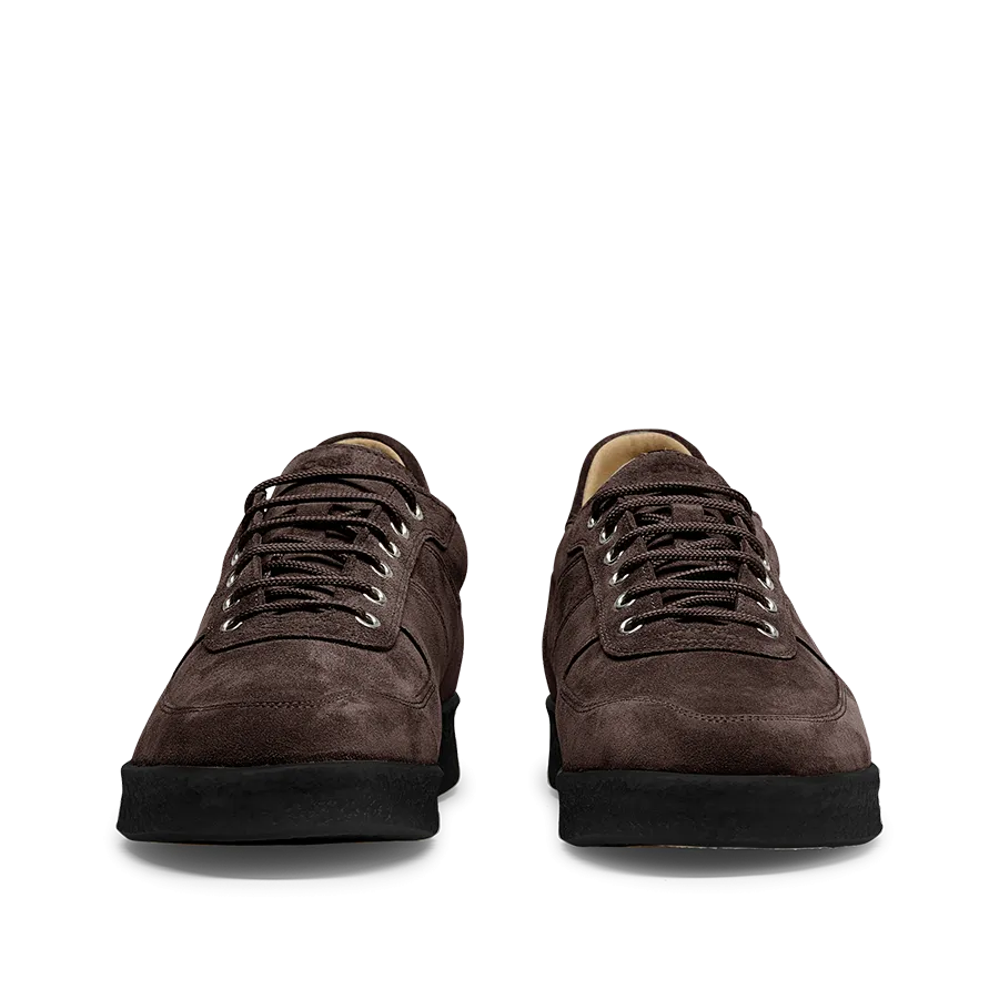 Chocolate Brown Suede Leather Roamer Sneakers