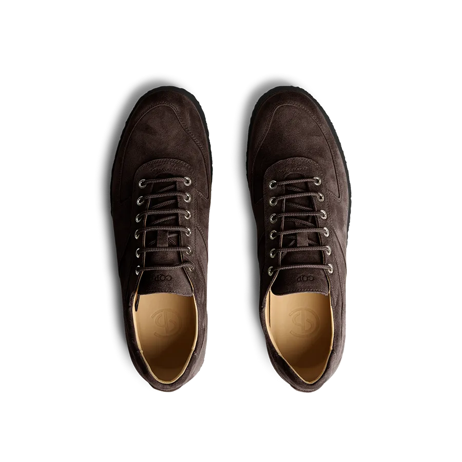 Chocolate Brown Suede Leather Roamer Sneakers