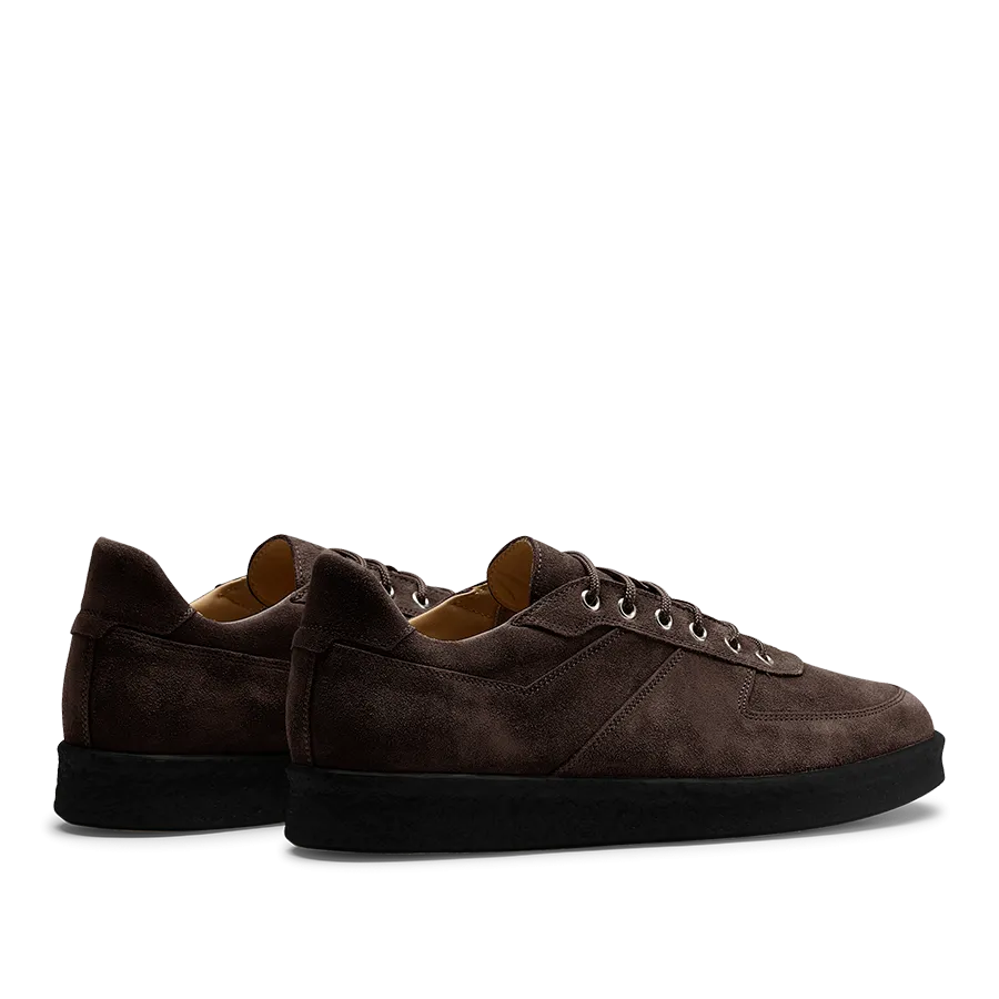 Chocolate Brown Suede Leather Roamer Sneakers