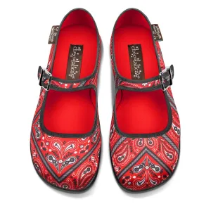 Chocolaticas® Bandana Women's Mary Jane Flat Shoes