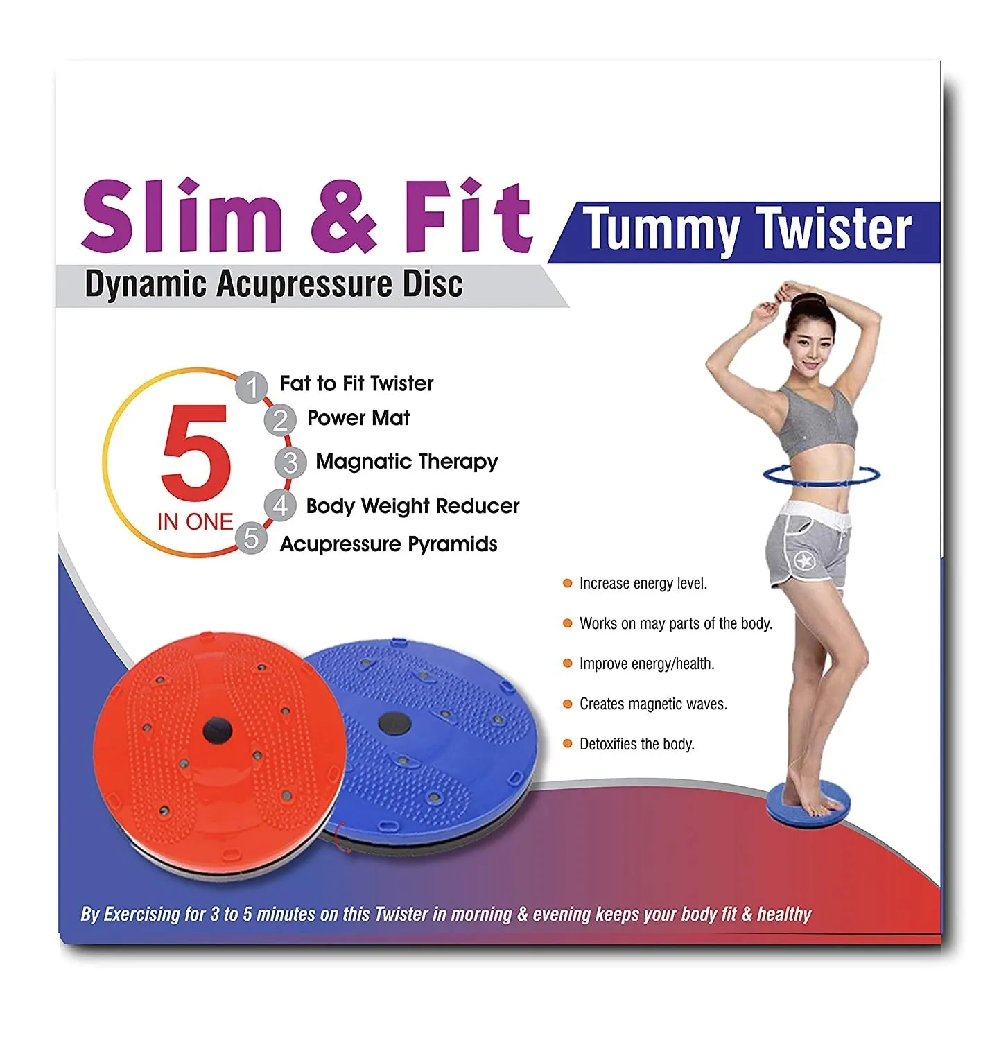 Combo Kit Full Body Exerciser Ab Wheel Twister Toning Tube  (Pack of 3)